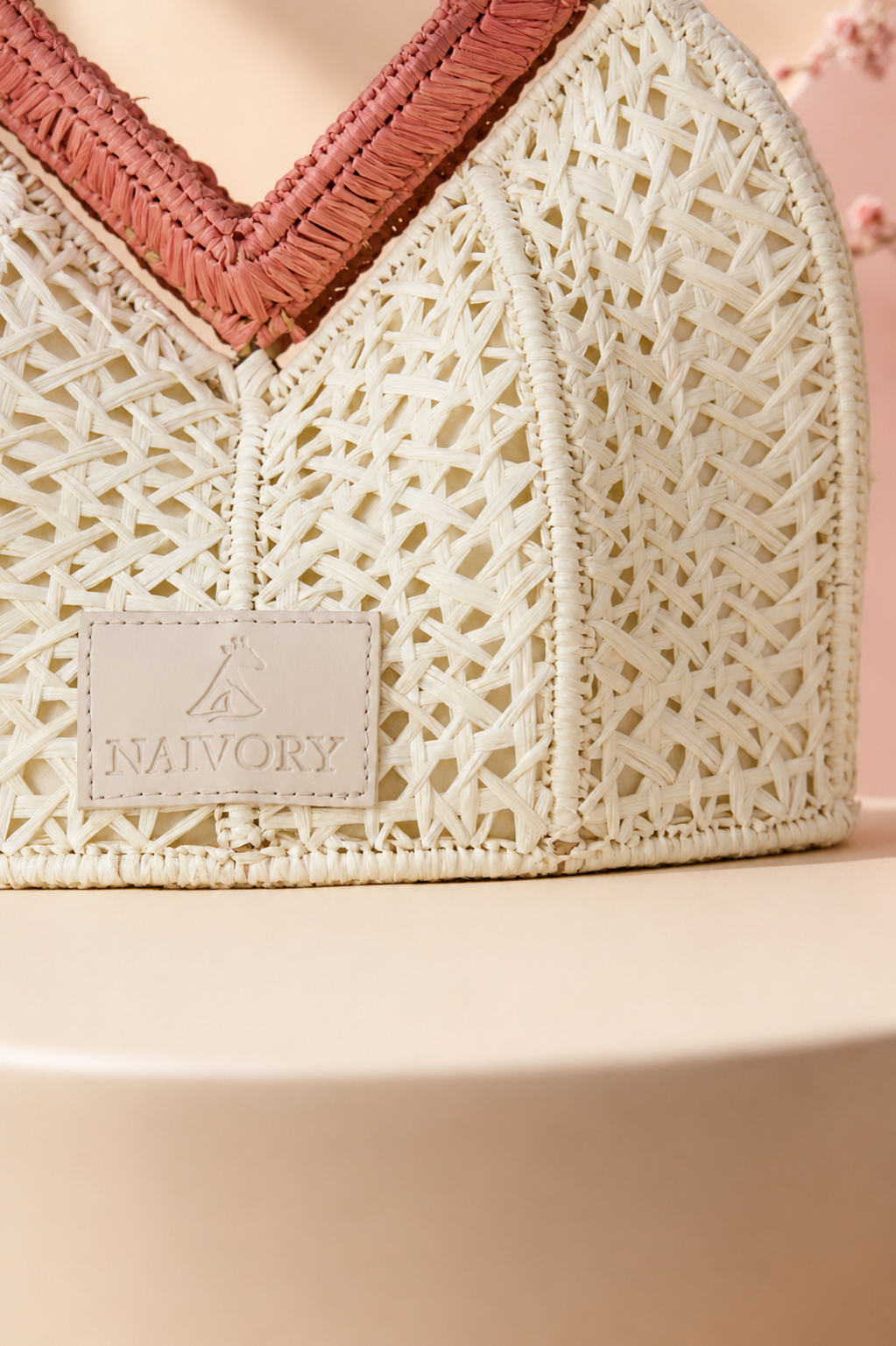 The Zambezi Heart-Shaped Raffia Bag