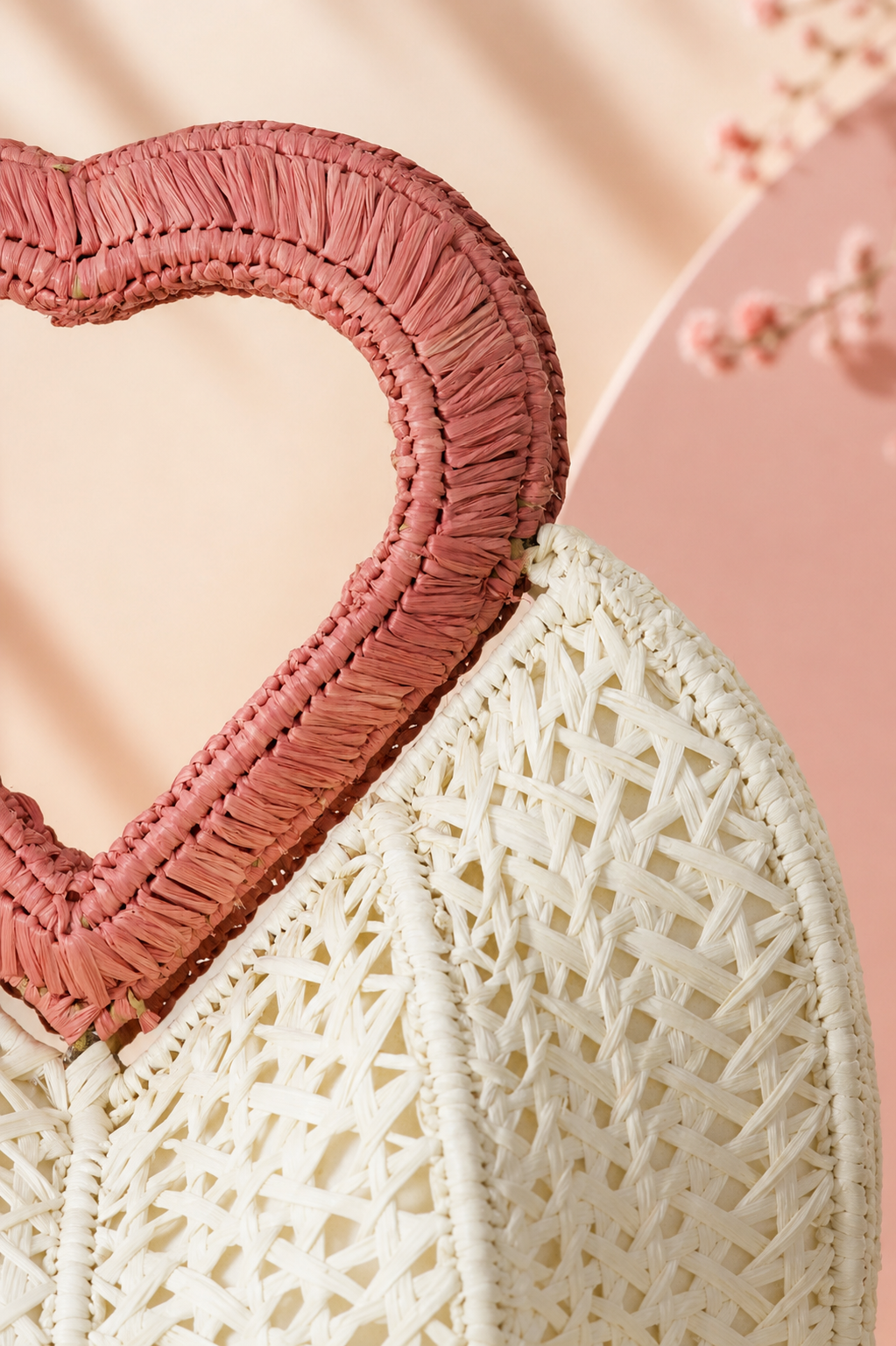 The Zambezi Heart-Shaped Raffia Bag
