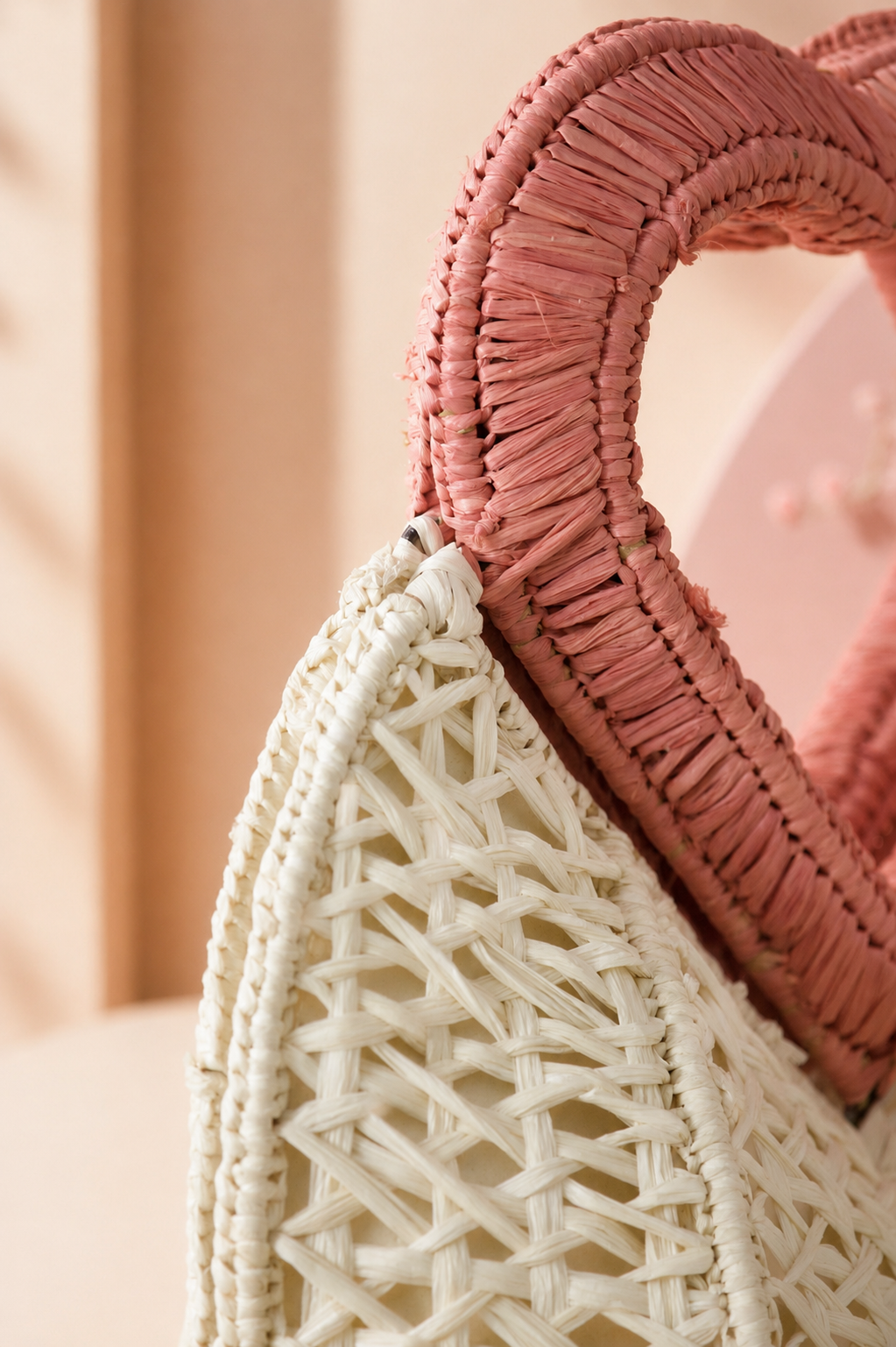 The Zambezi Heart-Shaped Raffia Bag